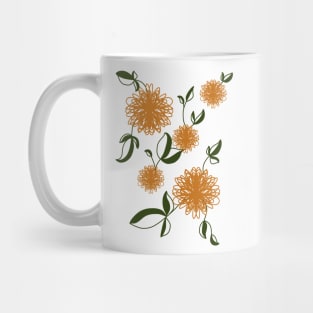 Vintage Autumn Flower Pattern Mug